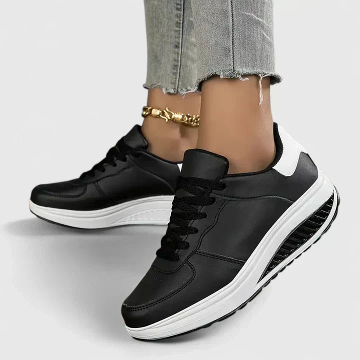 Carmeliyah everyday lace-up sneakers shown in white, black and black-and-white