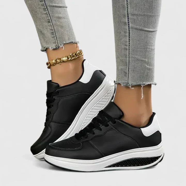 Carmeliyah everyday lace-up sneakers shown in white, black and black-and-white