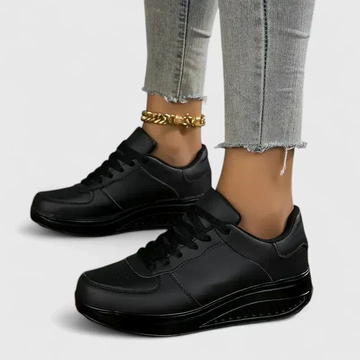 Carmeliyah everyday lace-up sneakers shown in white, black and black-and-white