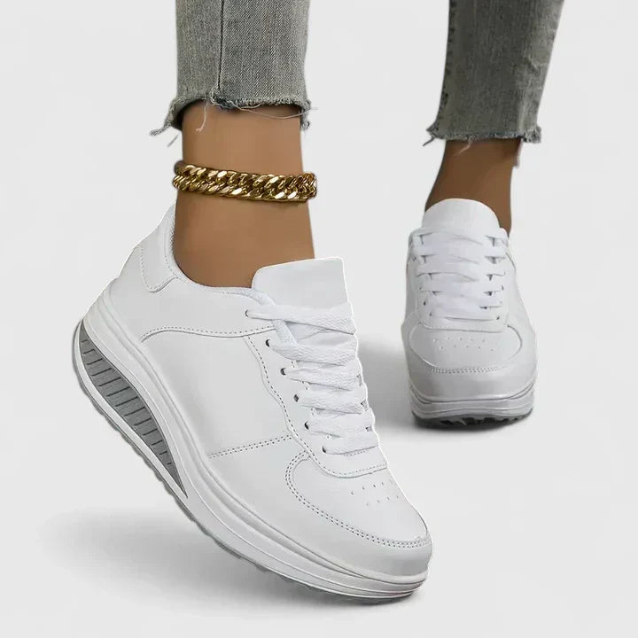 Carmeliyah everyday lace-up sneakers shown in white, black and black-and-white