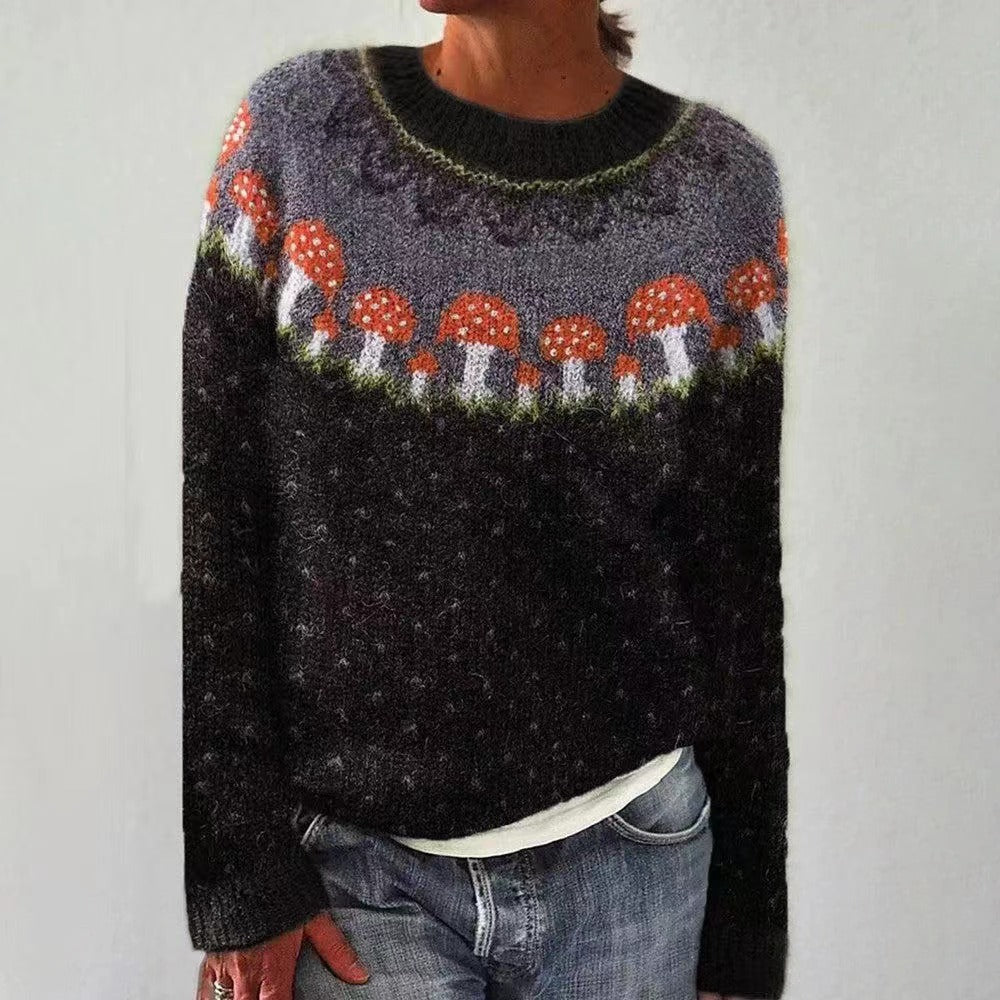 Petra cashmere jumper in soft knit, shown in pink and blue