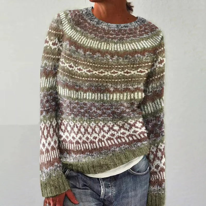 Petra cashmere jumper in soft knit, shown in pink and blue