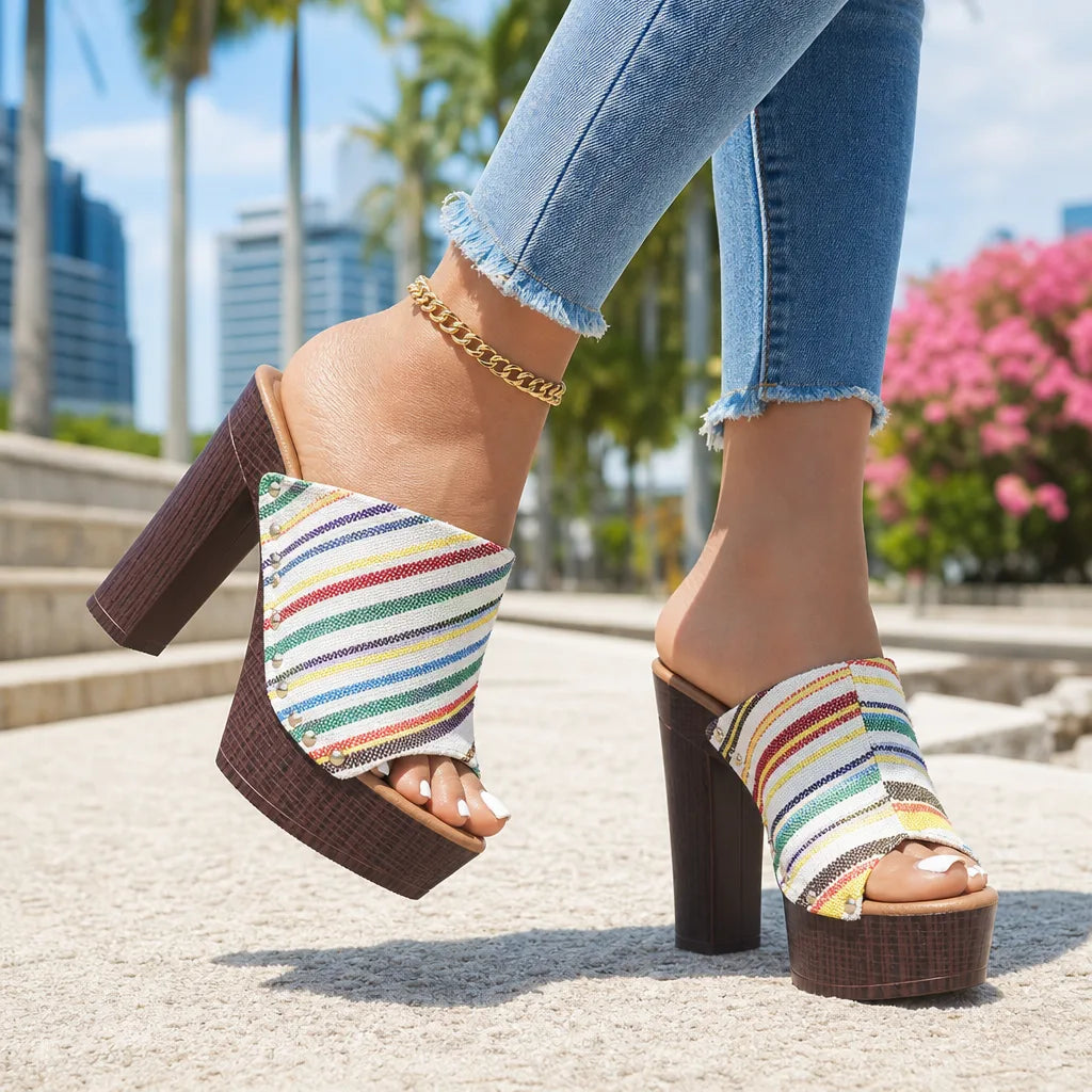 Lumi mules white