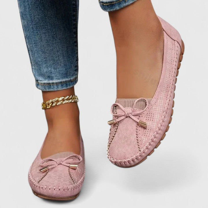 Comfortable slip-on everyday shoes shown in pink, beige and brown tones