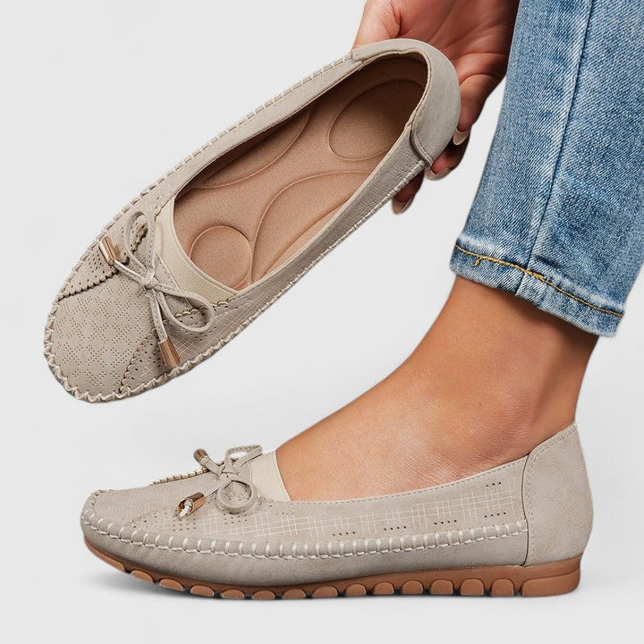 Comfortable slip-on everyday shoes shown in pink, beige and brown tones
