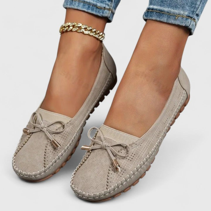 Comfortable slip-on everyday shoes shown in pink, beige and brown tones