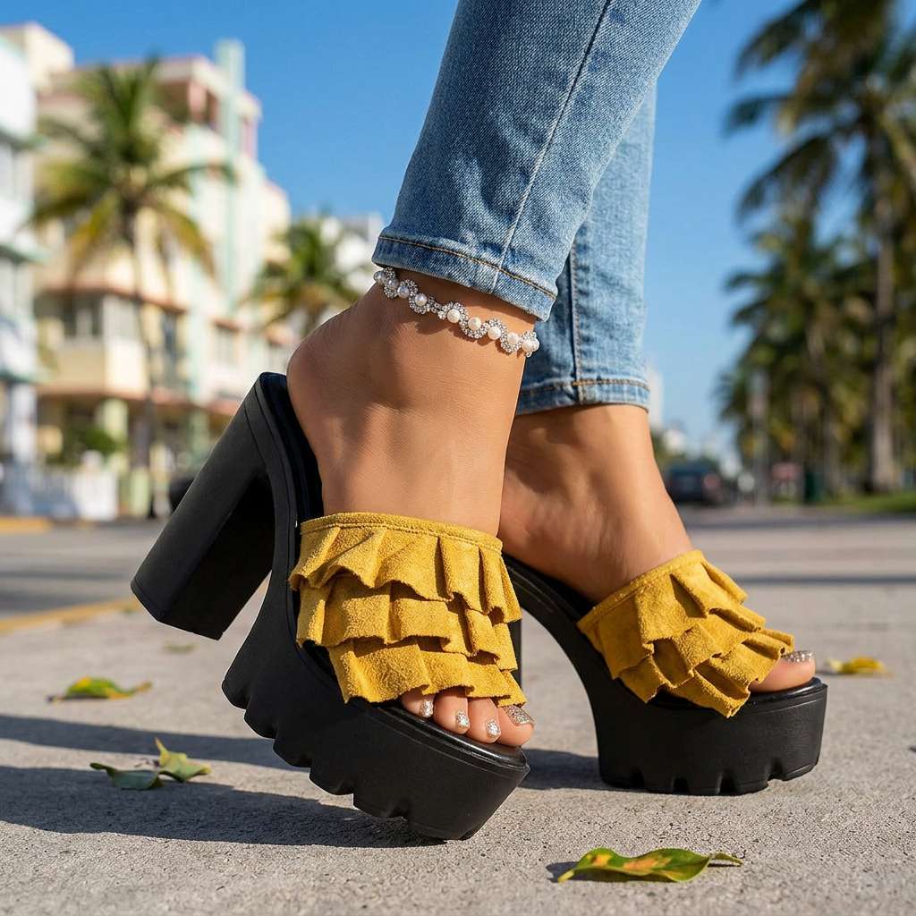 Frida heels worn