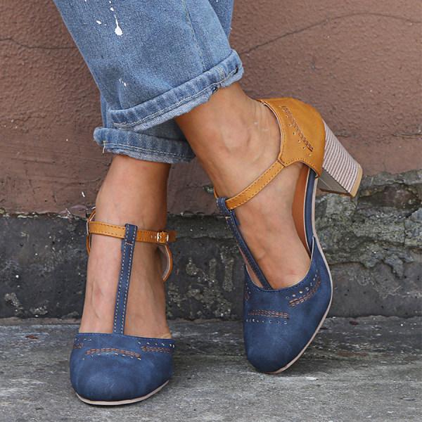 Mirabel block heels side
