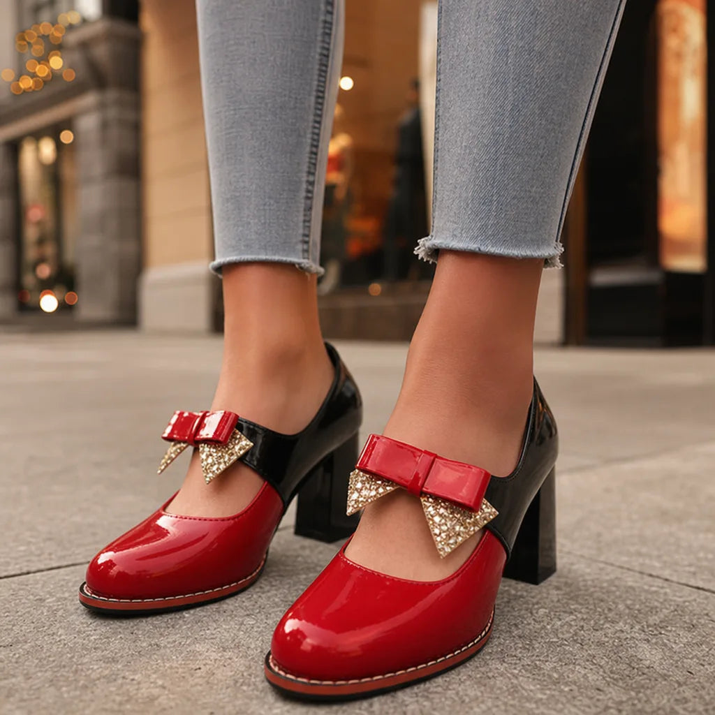 Merrin block heel Mary Janes