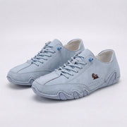 Women's cushioned lace-up comfort sneakers shown in several colours