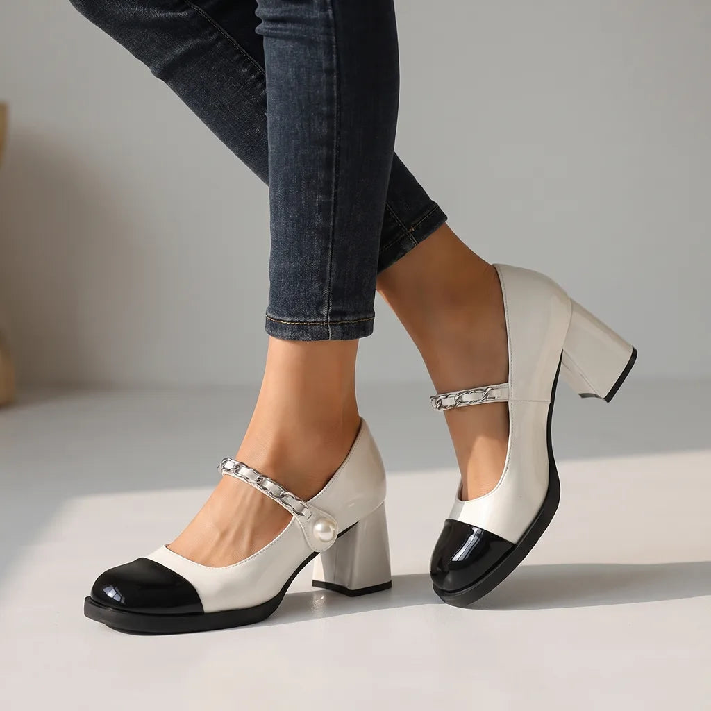 Pearla Mary Janes white