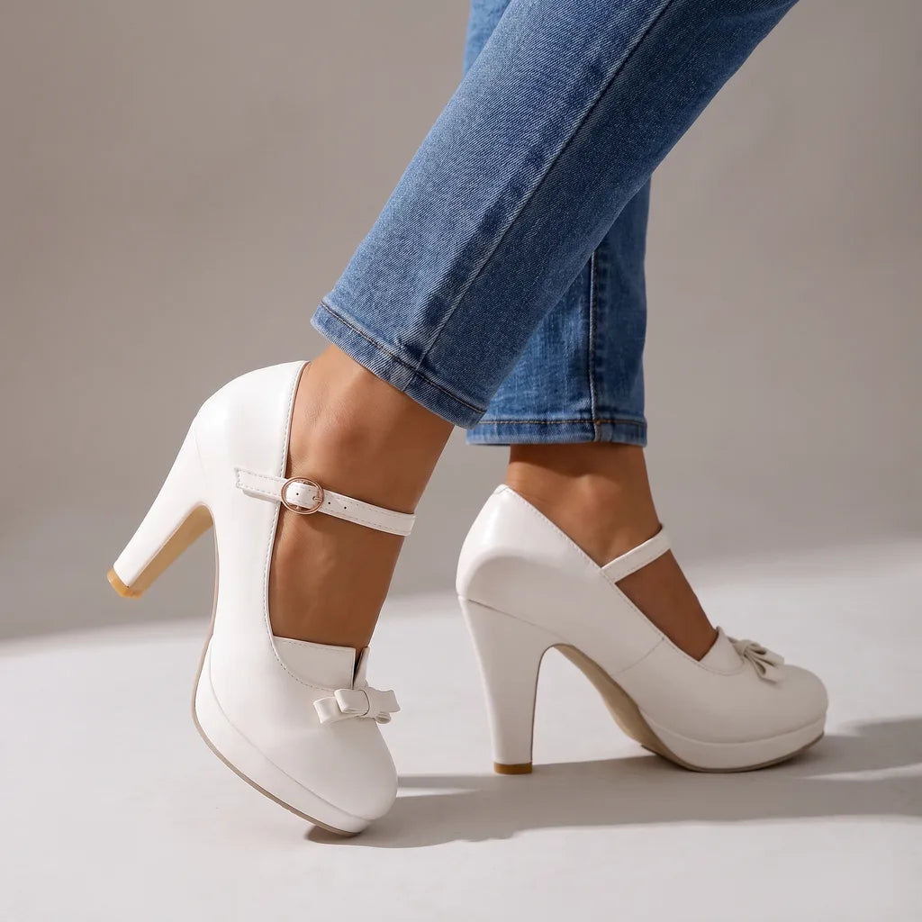 Rubina Mary Janes white