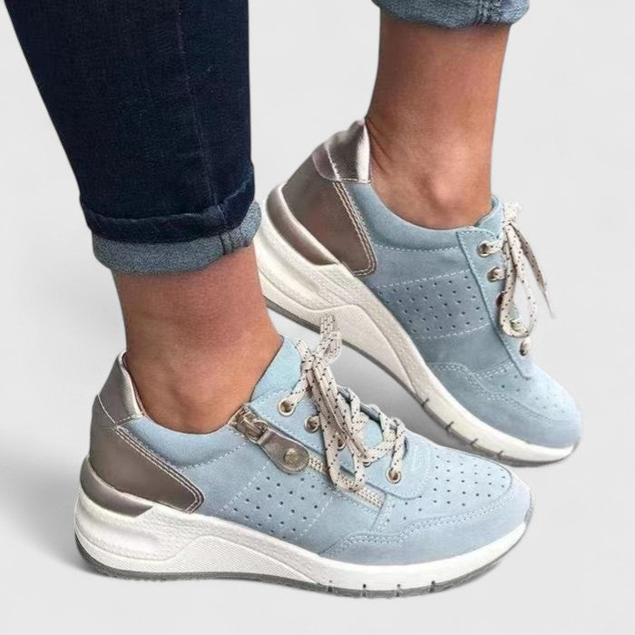 Comfortable everyday women's sneakers in a neutral shade, casual slip-on style
