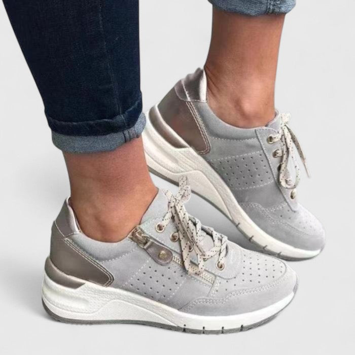 Comfortable everyday women's sneakers in a neutral shade, casual slip-on style