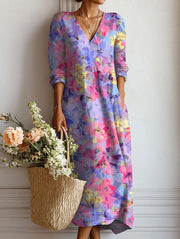 Purple Kelly everyday comfort dress with relaxed silhouette and pockets