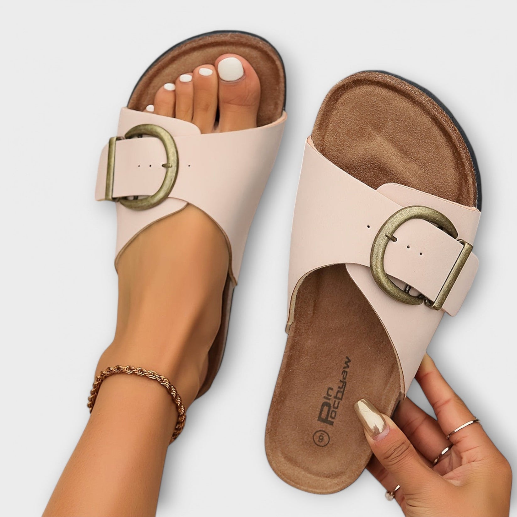 Janet | Buckle-Strap Contoured Footbed Sandals