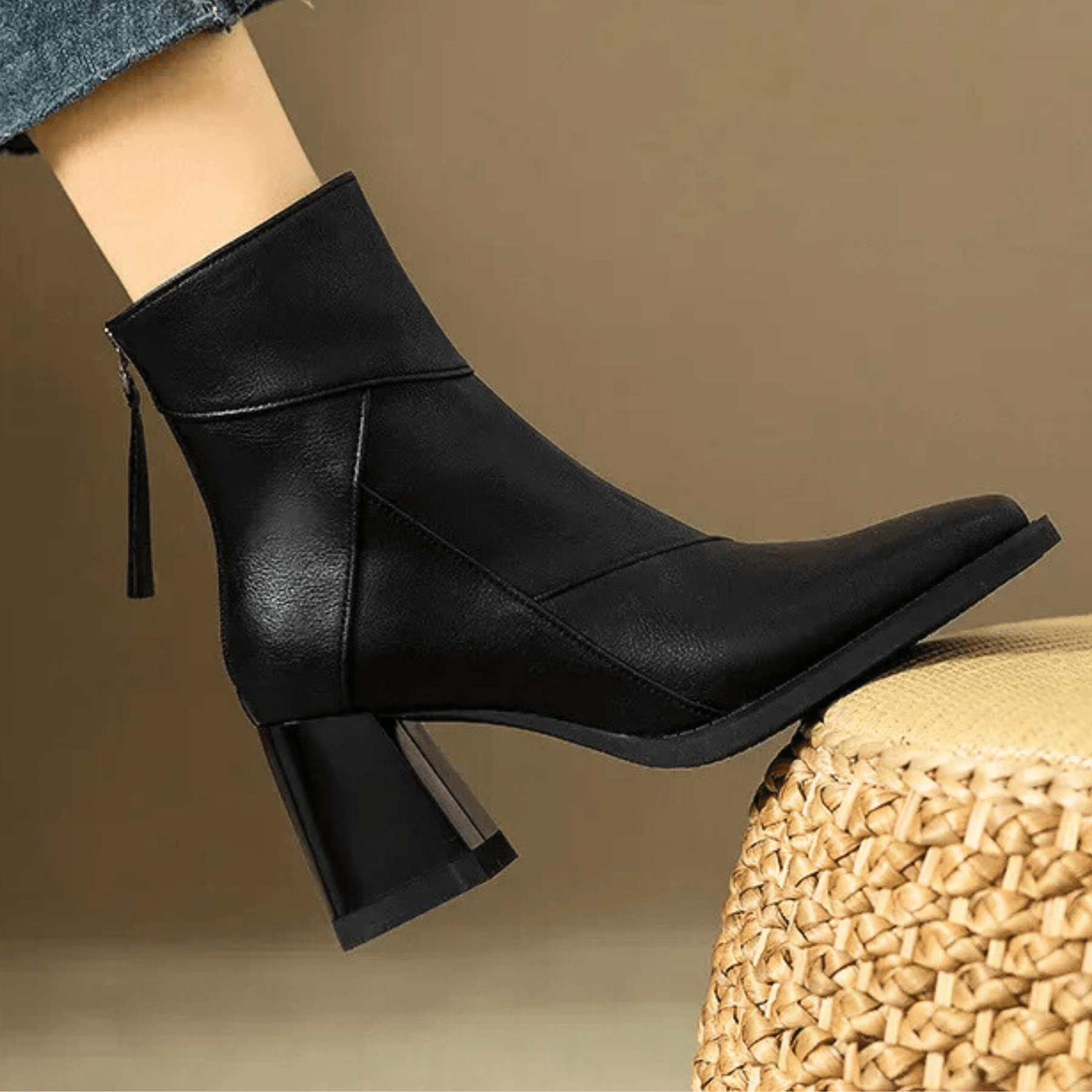 Brynzaya | British Retro Chunky Heel Ankle Boots