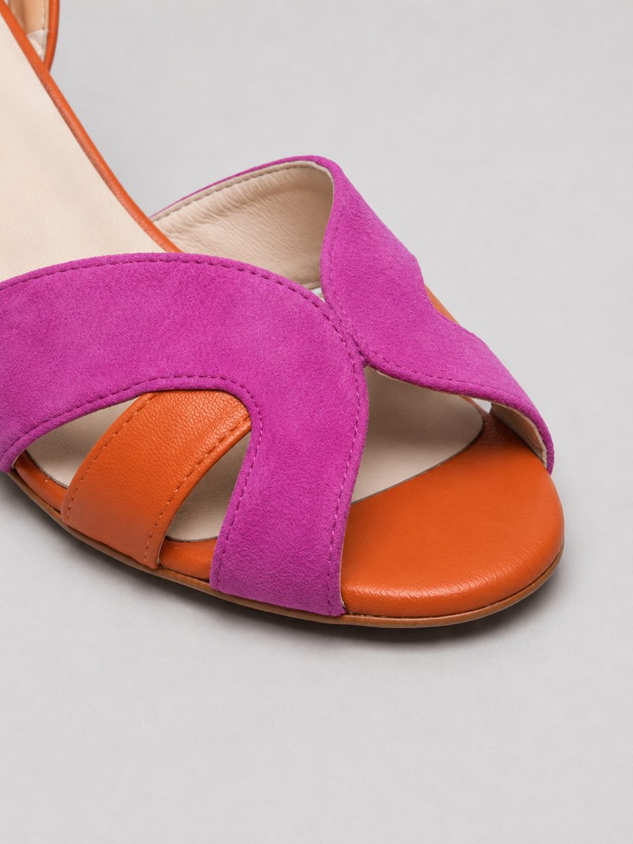 Coralie block heel sandals detail