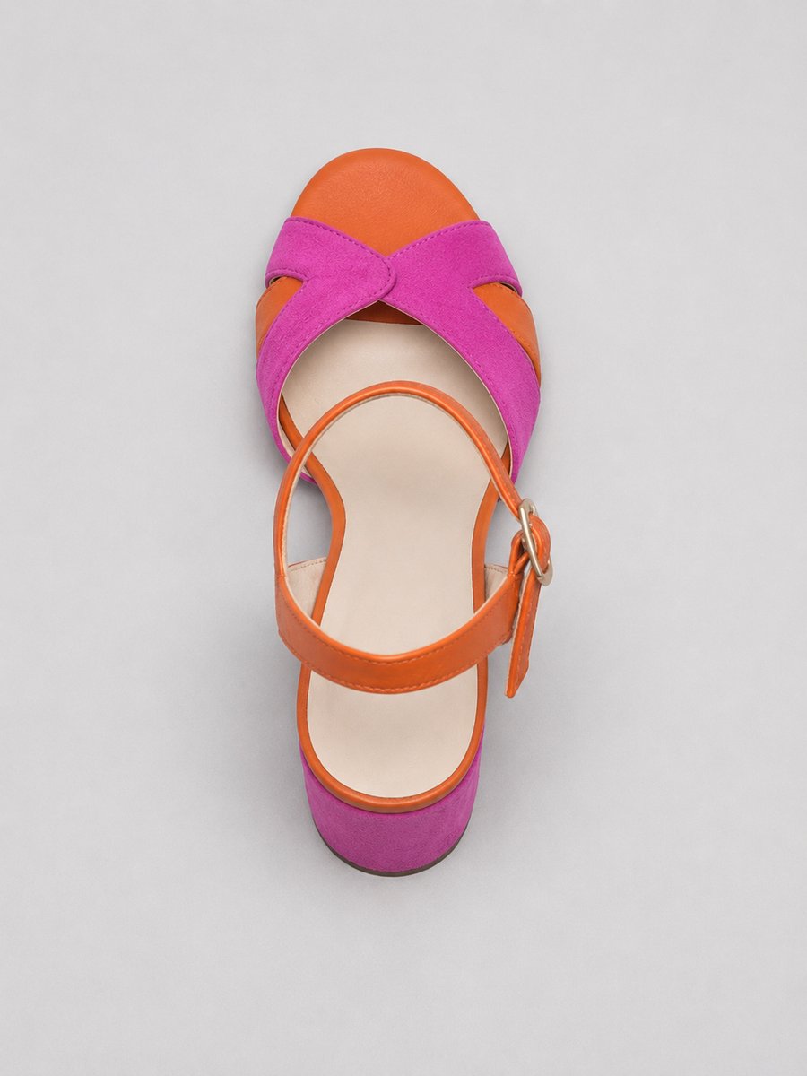 Coralie block heel sandals pair