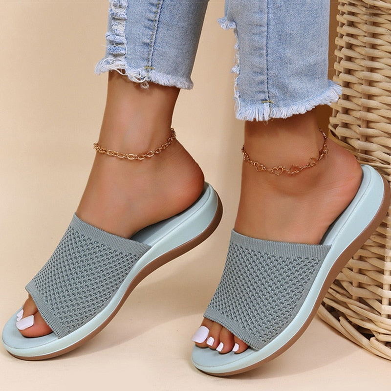 Elara | Breathable Knit Slip-On Sandals